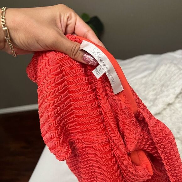 LOVERS + FRIENDS Orange Knit Cut Out Bodycon Dress - Picture 5 of 6